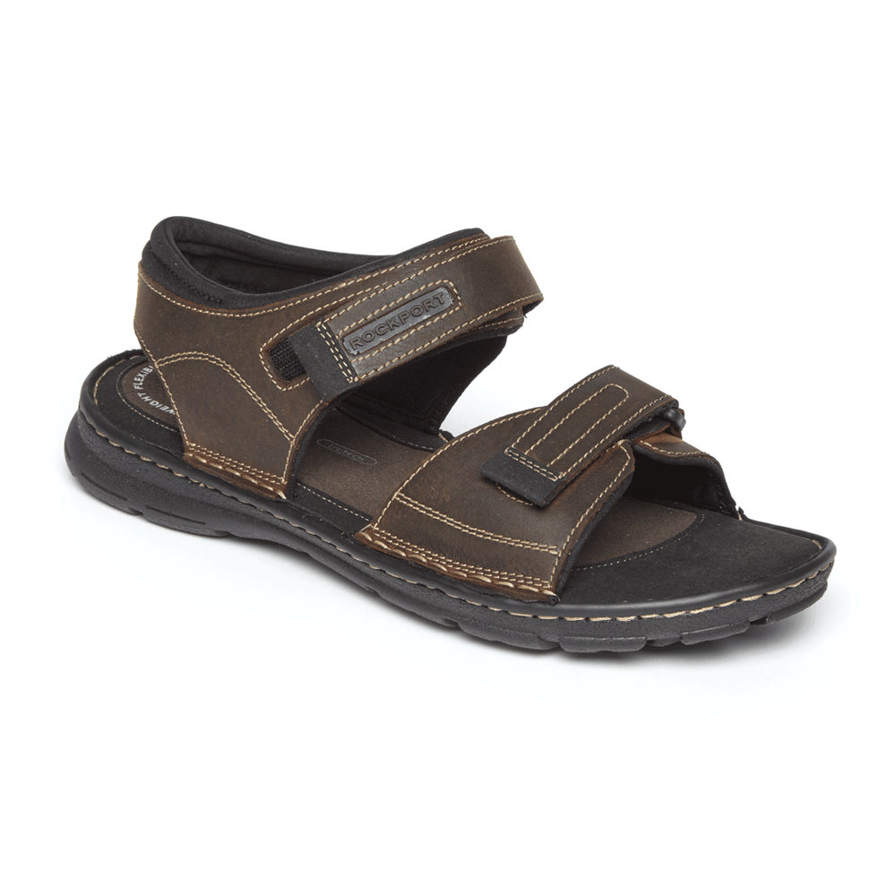 Sandálias Rockport Homem Marrom - Darwyn Quarter Strap - 28954JKNV